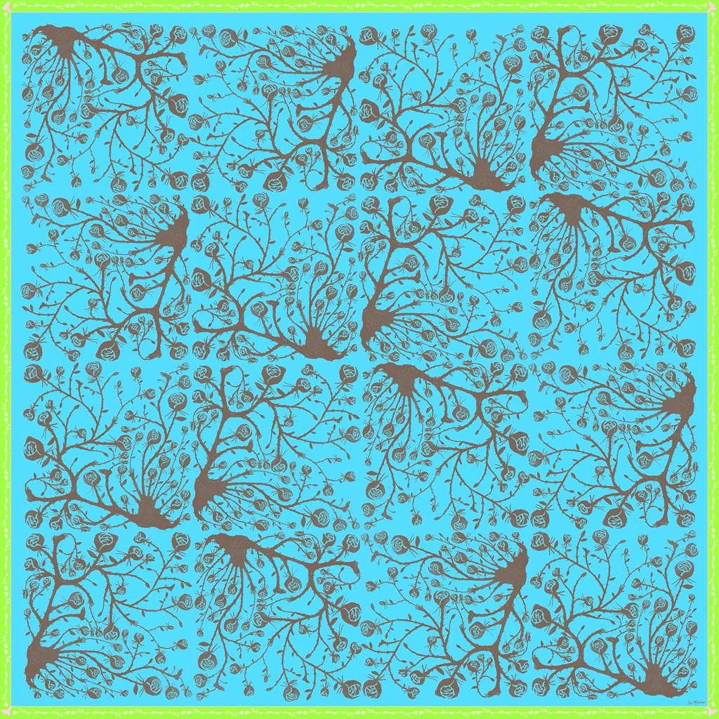 ROOTSCARF - Cyan Roots