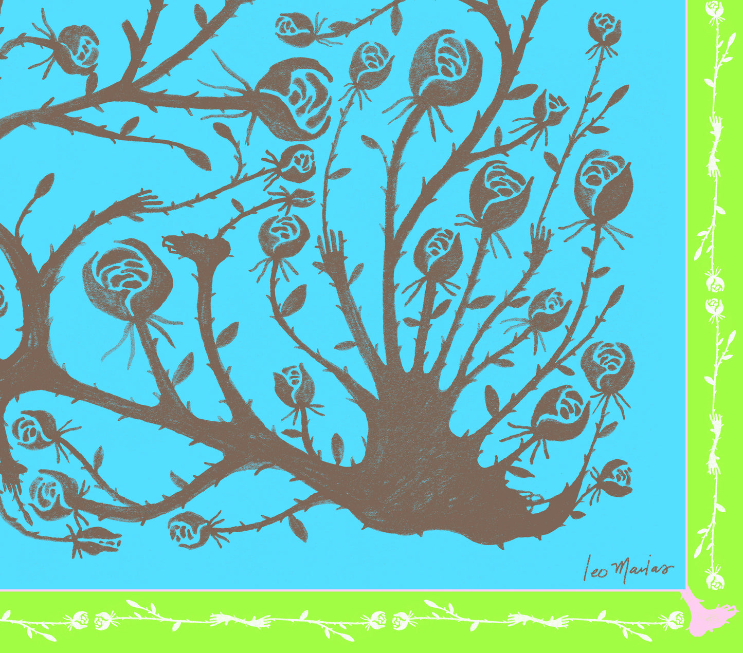 ROOTSCARF - Cyan Roots